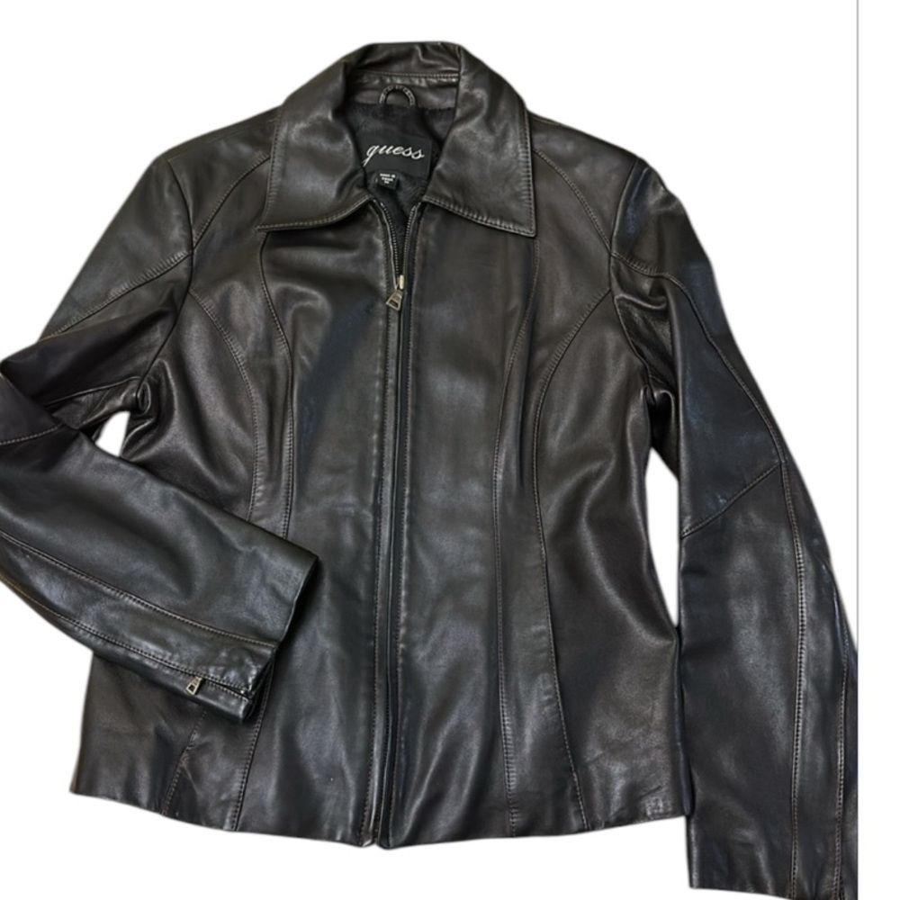 GUESS genuine leather jacket